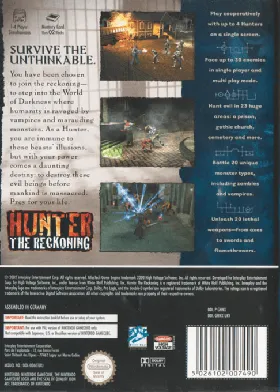 Hunter - The Reckoning box cover back